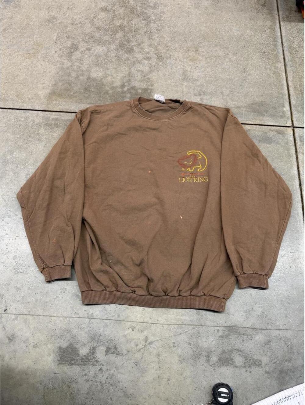 vintage walt disney masterpiece the lion king brown movie promo crewneck large